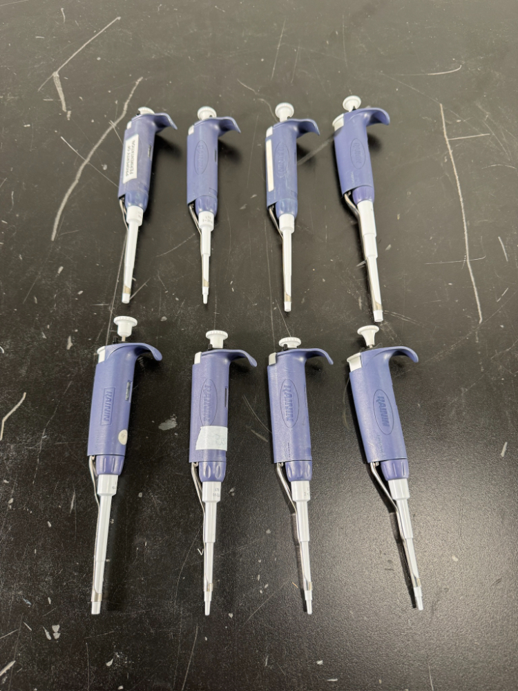 Image of Rainin Pipet Lite Single Channel Pipettes - Quantity 8